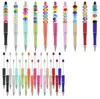 Fashion Customizable Add A Bead DIY Pen Ballpoint Pens Plastic Beaded Pens Students Office School Supplies Writing Tool SN4159