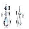 Storage Bags 48 Pcs Chandelier Crystal Prisms Pendants Set 38 Mm Clear Teardrop Icicle Crystals Parts