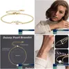 Kedja 14 K Gold Luxury Charm Armband 5mm Natural Freshwater Pearl For Women Party Oval Jewelry Gift Factory Price E DHGARDEN DHRTA