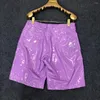 Heren shorts Thoshine Brand Summer Men Latex Loose Fashion PVC Leather Shiny Nightclub Party Hip-Hop Dance Knie Lengte