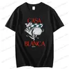 T-shirts pour hommes de luxe Casablanca pour les femmes T-shirt décontracté de haute qualité 100% coton imprimé surdimensionné décontracté drôle pour le haut des hommes Livraison gratuite T230526