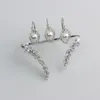 Bangle Plant Leaf Crystal Freshwater Pearl Bracelet 925 Silver Colored Cubic Zirconia Cuff Bracelet Prom Jewelry Bracelet Women
