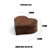 Storage Boxes Bins Wooden Jewelry Blank Diy Engraving Retro Clan Style Heart Shaped Ring Box Creative Gift Packaging Supplies Drop Dhisy