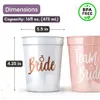 Other Event Party Supplies 1Set Bachelorette Team Bride Plastic Drinking Cups Bridal Shower Gift to be Hen Wedding Decorations 230522
