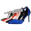 Sandálias de sinalizadores de setina fivela de moda bombas femininas sapatos de luxo de luxo