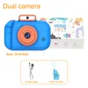 Dessin animé enfants caméra jouet 2 pouces HD IPS écran 4000W haute définition avant arrière double caméra multifonctionnel Mini caméra jouet