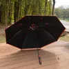 Parasole golfowe UV odporne na prosty pręt Parasol Parasol wiatroodporna podwójna czarna gumowa osłona przeciwsłoneczna na zewnątrz duża