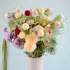 Decoratieve bloemen 2pc Silk Hydrangea Huwelijksauto Kerstdecoraties Vaas voor Home Scrapbooking Artificial Plants