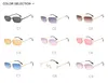 Vente en gros de mode hommes lunettes de soleil superclear femmes lunettes de soleil sans monture lunettes carrées style de personnalité mélanger les couleurs