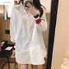 Kvinnors blusar skjortor Spring Women Loose Long Sleeve Shirt Fashion Tops Blus Korean Vintage Style Harajuku Goth Retro Clothes Leisure 220923