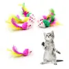 Spielzeug Soft Cat Fleece Falsche Maus Katzenspielzeug Bunte Feder Mini Lustiges Spieltraining Interaktives Spielzeug Für Katzen Kätzchen Heimtierbedarf G230520