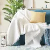 Blankets Home el Pure Cotton Bedding Office Sofa Knitted Cover Blanket With Tassel Tapestry For Bed Airplane Travel Decor Blankets 230522