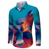 Casual shirts voor heren mode elegante herenontwerpontwerp geometrische sterrenlijnen 2023 tops zachte en comfortabele s-6xl
