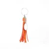 Keychains Lanyards sublimering Blank Tassel Keychain Pendant Heat Transfer Leather Lage Decoration Diy Gift Keyring 5 Colors Drop Dhssy