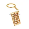 Porte-clés Longes Métal Porte-clés Creative Simation Mini Abacus Porte-clés Lage Décoration Pendentif Porte-clés Mode Cadeau Drop Delive Dhxrg