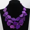 Necklaces Superior Yellow Chunky Statement Necklace Natural Stone Bold Party Necklace Jewelry 5 Colors Free Shipping TN143