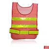 Reflective Safety Supply 3 Colors Clothing Vest Hollow Grid High Visibility Warning Construction Traffic Work Clothes Drop Delivery Dhyob