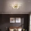 Lampadari Romantico Stella a cinque punte Lampadario a LED in oro Illuminazione Decorazioni per la casa Luce Soggiorno Camera da letto Luci per interni Forte