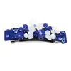 Hair Clips Promotion Ornament Petal Rhinestone Barrette Delicate Acrylic Pins Fashion Women Jewelry