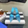 Kadın pompalar sivri uçlu slingbacks kadın ayakkabıları rhinestones gerçek deri slip-on şeffaf pvc seksi pompalar parti elbise ayakkabıları x230523