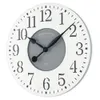 Reloj de pared analógico Mainstays Indoor Round 23 5 blanco y gris árabe Wainscot Farmhouse