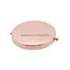 Specchi 70Mm Trucco in metallo semplice Viaggio Portatile Doppia faccia Pieghevole Regalo di Natale creativo Drop Delivery Giardino domestico Dhamc