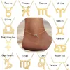 Anklets 12 Constellation Alloy Simple Feet Chain 창조적 선물 패션 액세서리 드롭 배달 보석 DHWB5