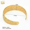 Bangle Luxury African Wide Bangle For Women Wedding Dubai Gold Color Cuff Armband Bangles Indian Smycken Brudgåvor Partihandel