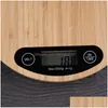 Household Scales Round Electronic Bamboo Precision Digital Kitchen Scale Baking Jewelry 5Kg/1G Drop Delivery Home Garden Sundries Dhlvp