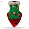 Foulards 3D De Noël Imprimé Écharpe Crème Solaire Triangle Femmes Hommes Partie Visage Masque Bandeau Équitation Masques De Noël Père Noël