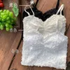 Kvinnors tankar 2023 Sommar Fransk stil Kvinnor Lace Bralette Beauty Back Underwear Sexiga Tube Tops Vest Female ADD PAD Wireless Bra Suspender