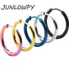 Huggie JUNLOWPY 2.5mm width Mens Women Stainless Steel hip hop Helix Ear Circle Hoop Earrings Huggies Piercing Jewelry