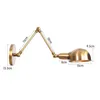 Wall Lamp American Industrial Wind Creative Personality Nordic Postmodern Double Long Arm Foldbar Copper Dining/Restaurant/Bedside E 27
