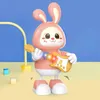 Jouets électroniques pour animaux de compagnie Cartoon Dancing Rabbit Guitarist Toy Electronic Bunny Pet Robotic Animal Play Guitar with Light Music Toys for Kids Toddler Gift 230523