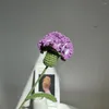 Dekoratif çiçekler harika örgü çiçek parlak renk sahte el yapımı el tığ işi karanfil buket kız arkadaşı hediye