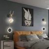 Applique Moderne Lumière De Luxe En Verre Pour Chambre Éclairage De Chevet Simple Antler Conception Salon Fond LED Lumières