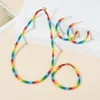 Necklaces New Boho Bohemian Choker Handmade Rainbow Beads Necklace Candy Color Bead Satellite Necklace Women Fashion Jewelry Necklaces