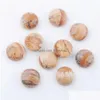 Pietre preziose sciolte Gemma naturale Pietra Owyhee Immagine 12Mm Cabochon con retro piatto rotondo Cabochon Nessun foro di perforazione Perline Fare risultati U3250 Drop De Dhdqt