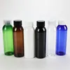 زجاجات التخزين 250 مل × 25 زجاجة بلاستيكية مستديرة الكتف محمولة مع غطاء رأس مزدوج فارغ زيت أساسية جوهر التغليف الأليف