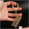 Porte-clés Longes Métal Porte-clés Creative Simation Mini Abacus Porte-clés Lage Décoration Pendentif Porte-clés Mode Cadeau Drop Delive Dhxrg