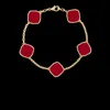 18 Style luksusowa bransoletka koniczyny z logo projektant biżuterii dla kobiet Cleef Love Charm Bracelets Prezenty Bożego Narodzenia Prezent Never Fade