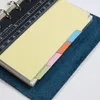 Notebook Standard A5 A6 A7 Lose Lite Paper Index 6 Otwory dzienne Mosty 5 Arkusze Papiery wypełniające