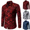 Casual shirts voor heren Debracat mannen blouses lange mouw herfst winter bloemen mode shirt tops knoop op formeel feest
