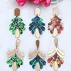 Vintage Boho Plant Plant Acryl Leaf Drop For Women Proste bohemian letnia biżuteria prezenty Bijoux