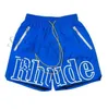 Rhode Mens Shorts Atlético Casual Malha Curto Homens Mulheres de Alta Qualidade Clássico Praia Moda Luxo Designer Casual Rua Hip Hop Casais