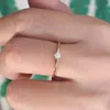 Rings 0.1ct GH Color Si Round Cut Real Natural Diamond or Moissanite Engagement Ring Solid 10K Yellow Gold for Women Lady
