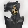 Knot Drop Earrings Women 24K Gold Plated Flower Jewelry Copper African Dubai Hollow High Quality Daily Wear Gift Party Anniversary