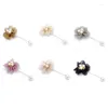 Brooches PD BROOCH 2023 Cherry Blossom Flower Pin Collar Scarf Buckle Pearl Wholesale Jewelry