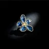 Pins Brooches Shiny crystal flower brooch for women's colorful zirconia flower lapel pin set sweater badge brooch jewelry gift G220523