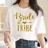 Koszulki Kobiety Bachelorette Party Team Bride Tee Women Streetwear Tshirt Female 2000s Projektantka Y2K Ubrania Y2K